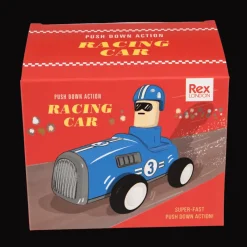 Rex London Push down action racing car - Blue Sale