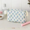 Rex London Quilted makeup bag - Cornflower Outlet