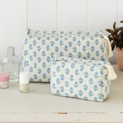 Rex London Quilted makeup bag - Cornflower Outlet