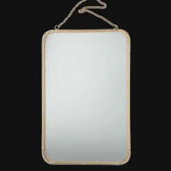 Rex London Rectangular hanging mirror (29cm x 19cm) - Gold tone Online