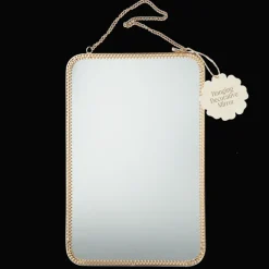 Rex London Rectangular hanging mirror (29cm x 19cm) - Gold tone Online