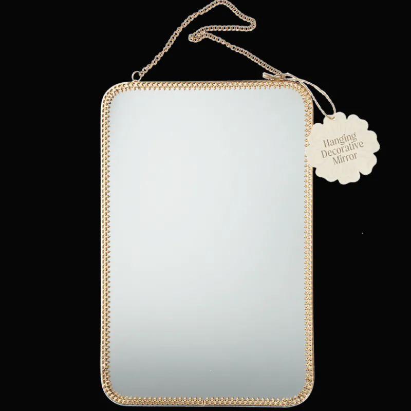 Rex London Rectangular hanging mirror (29cm x 19cm) - Gold tone Online