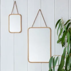 Rex London Rectangular hanging mirror (29cm x 19cm) - Gold tone Online