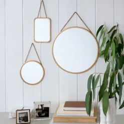 Rex London Rectangular hanging mirror (29cm x 19cm) - Gold tone Online