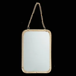 Rex London Rectangular hanging mirror (15.5cm x 10.5cm) - Gold tone Sale