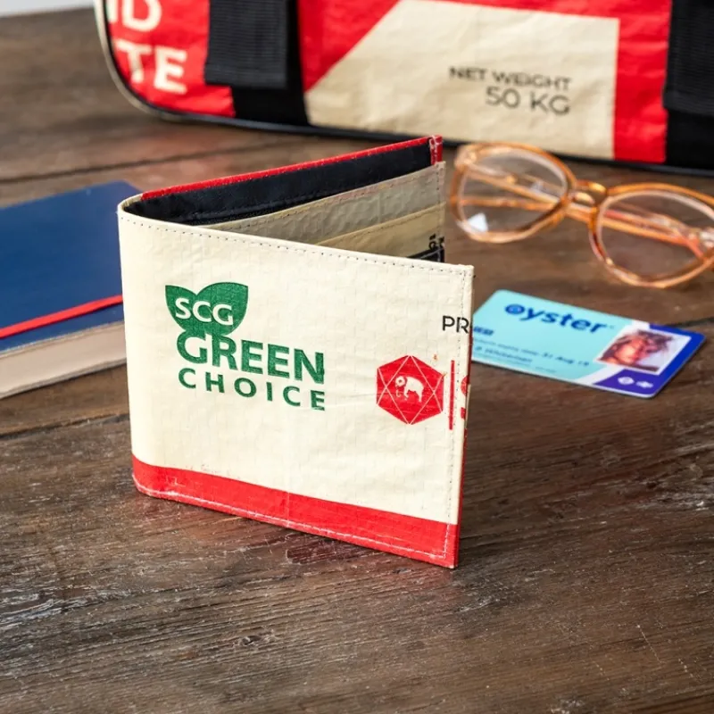 Rex London Recycled cement bag bifold wallet Best