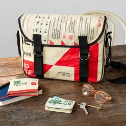 Rex London Recycled cement bag courier satchel Clearance