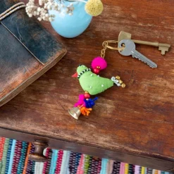 Rex London Recycled cloth keyring - Parrot & bell Sale