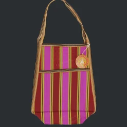 Rex London Recycled woven bag with side pocket - Yellow, pink, red Online
