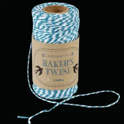 Rex London Roll of twine (100m) - Aquamarine and white New