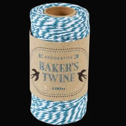 Rex London Roll of twine (100m) - Aquamarine and white New