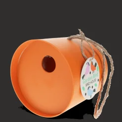Rex London Round bamboo fibre birdhouse - Orange Hot