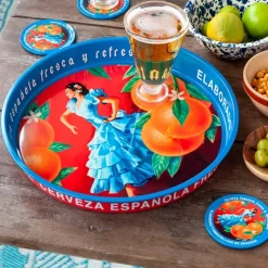 Rex London Round metal serving tray - Cerveza Española Discount