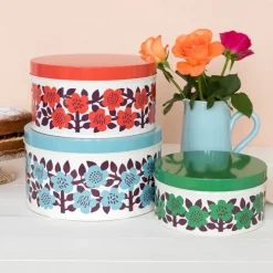 Rex London Round nesting tins (set of 3) - Astrid Flower Discount