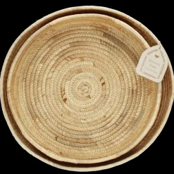 Rex London Round water hyacinth trays (set of 2) Online