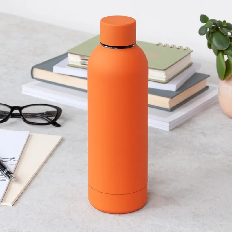 Rex London Rubber coated steel bottle 500ml - Orange New