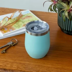 Rex London Rubber coated travel cup 350ml - Eggshell blue Clearance