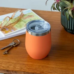 Rex London Rubber coated travel cup 350ml - Orange Sale