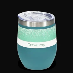 Rex London Rubber coated travel cup 350ml - Petrol blue New