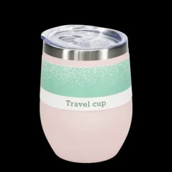 Rex London Rubber coated travel cup 350ml - Pink Outlet