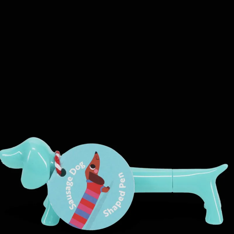 Rex London Sausage dog shaped pen - Aqua Online