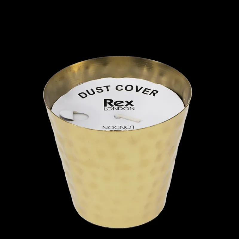 Rex London Scented candle - Gold tone hammered metal Clearance