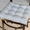 Rex London Seat pad cushion (37x37cm) - Grey leaf Sale