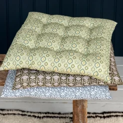 Rex London Seat pad cushion (37x37cm) - Grey leaf Sale