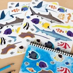Rex London Shark stickers (3 sheets) - Ocean animals Discount