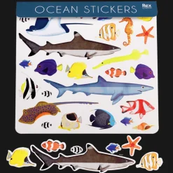 Rex London Shark stickers (3 sheets) - Ocean animals Discount