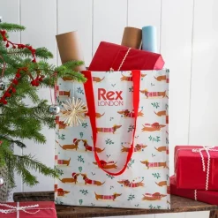 Rex London Shopping bag - Festive Sausage Dog Clearance