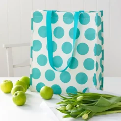 Rex London Shopping bag - Spotlight turquoise on white Discount