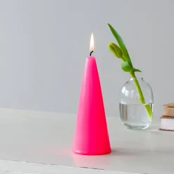 Rex London Small cone candle - Bright Pink Hot