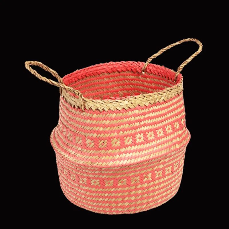 Rex London Small seagrass belly basket - Coral Online