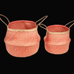 Rex London Small seagrass belly basket - Coral Online
