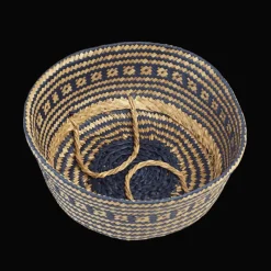 Rex London Small seagrass belly basket - Navy blue Discount