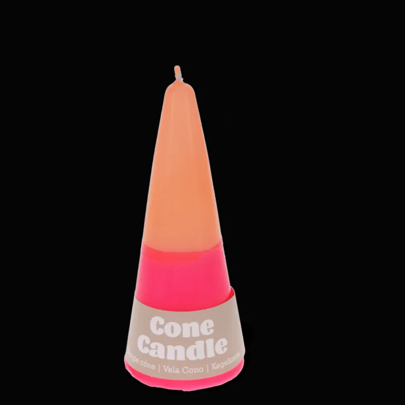 Rex London Small two-colour cone candle - Pink-orange Sale