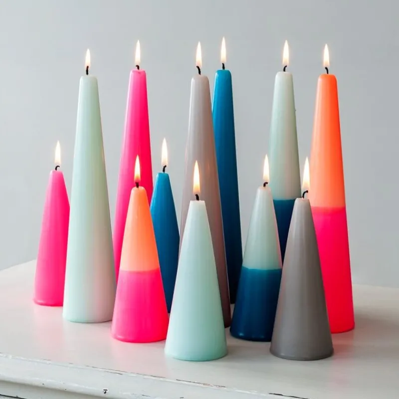 Rex London Small two-colour cone candle - Pink-orange Sale