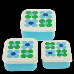Rex London Snack boxes (set of 3) - Blue and Green Daisy Sale