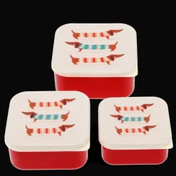 Rex London Snack boxes (set of 3) - Sausage Dog Hot