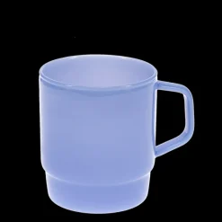 Rex London Stacking glass coffee cup 280ml - Milky blue Discount