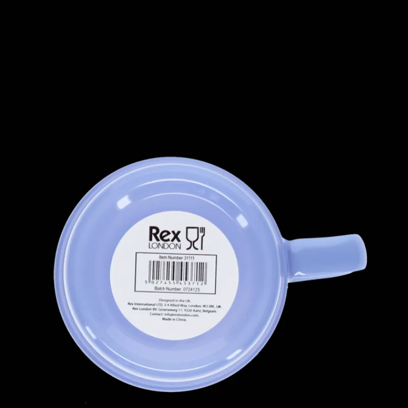 Rex London Stacking glass coffee cup 280ml - Milky blue Discount