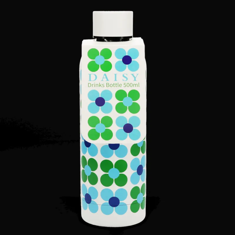Rex London Stainless steel bottle 500ml - Blue and green Daisy Hot