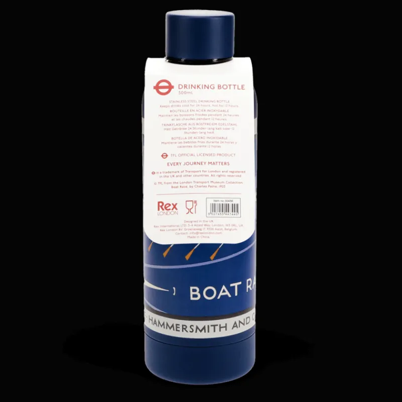 Rex London Stainless steel bottle 500ml - TfL Vintage Poster "Boat Race" Fashion