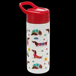 Rex London Stainless steel bottle with push button lid 500ml - Sunny Sausage Dog Online