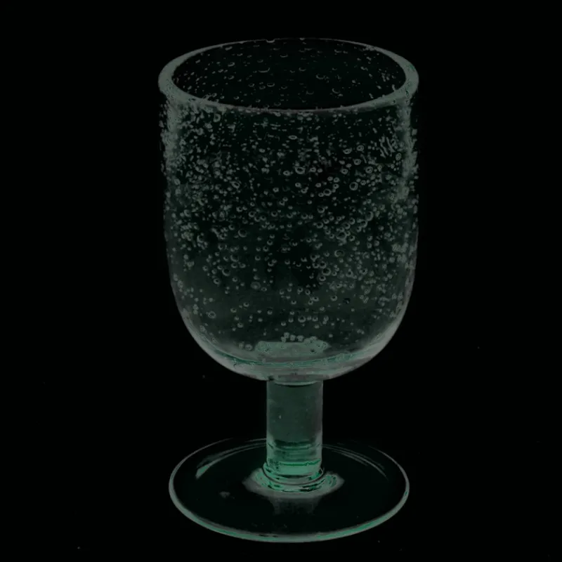 Rex London Stemmed Hand blown bubble glass - Blue Sale