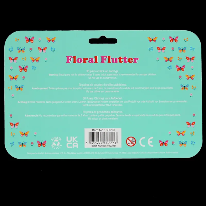 Rex London Stick on earrings (30 pairs) - Floral Flutter Best