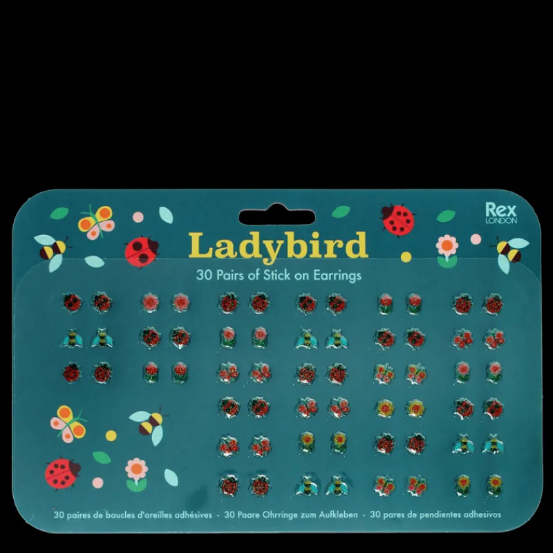 Rex London Stick on earrings (30 pairs) - Ladybird Clearance
