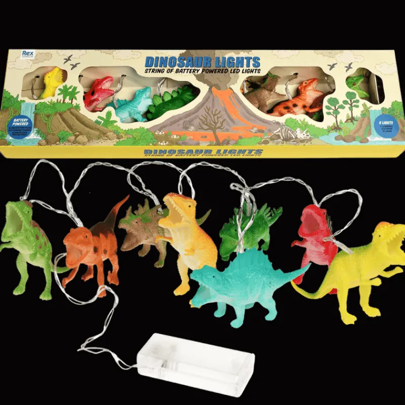 Rex London String of LED dinosaur lights - Prehistoric Land Outlet