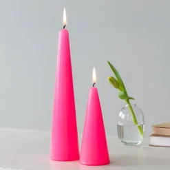 Rex London Tall cone candle - Bright Pink Hot